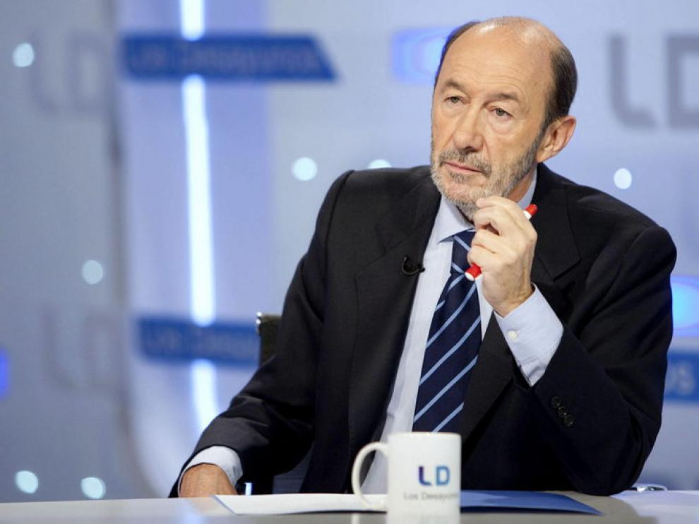 Rubalcaba, en una entrevista este jueves en TVE.