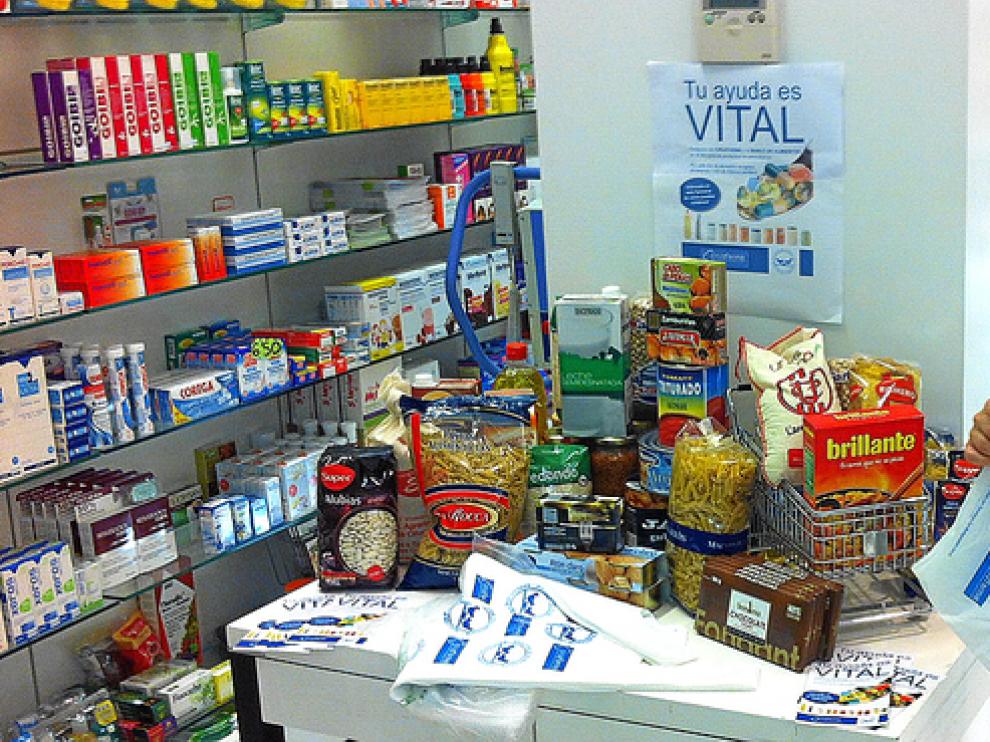 Una de las farmacias de Zaragoza que han participado en la campaña de Cruzfarma y Novaltia
