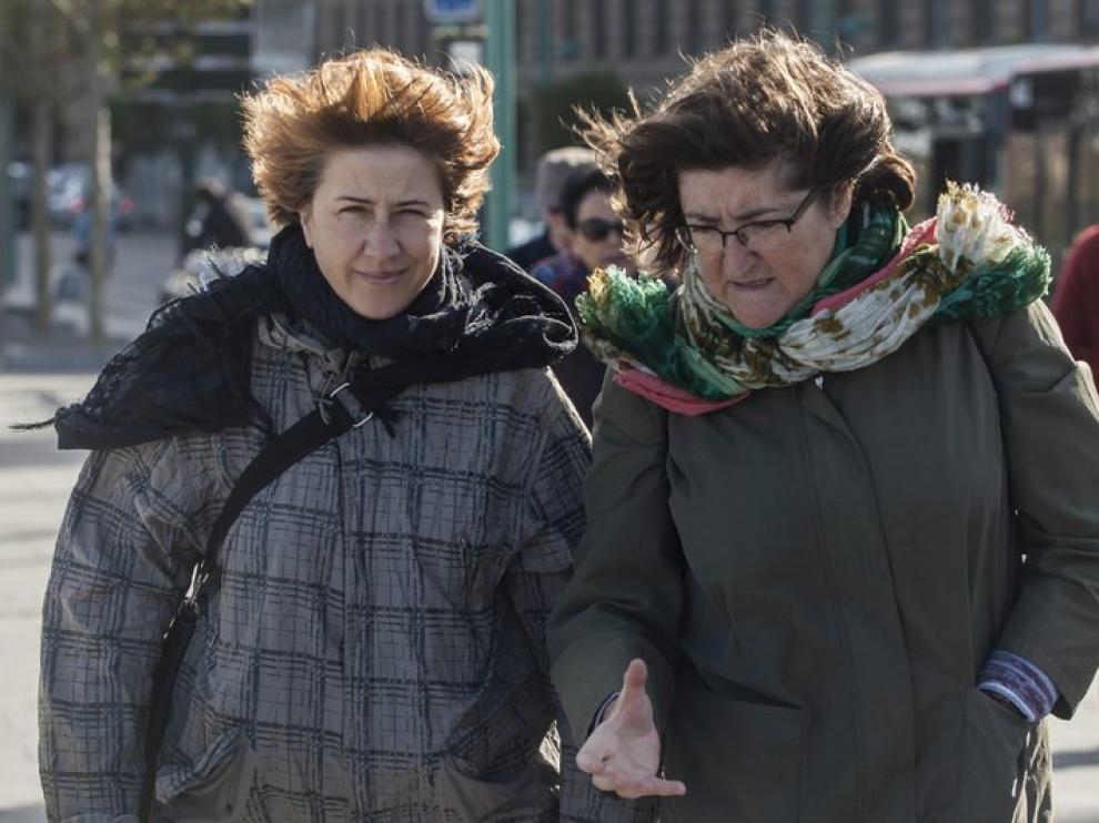 Viento en Zaragoza.