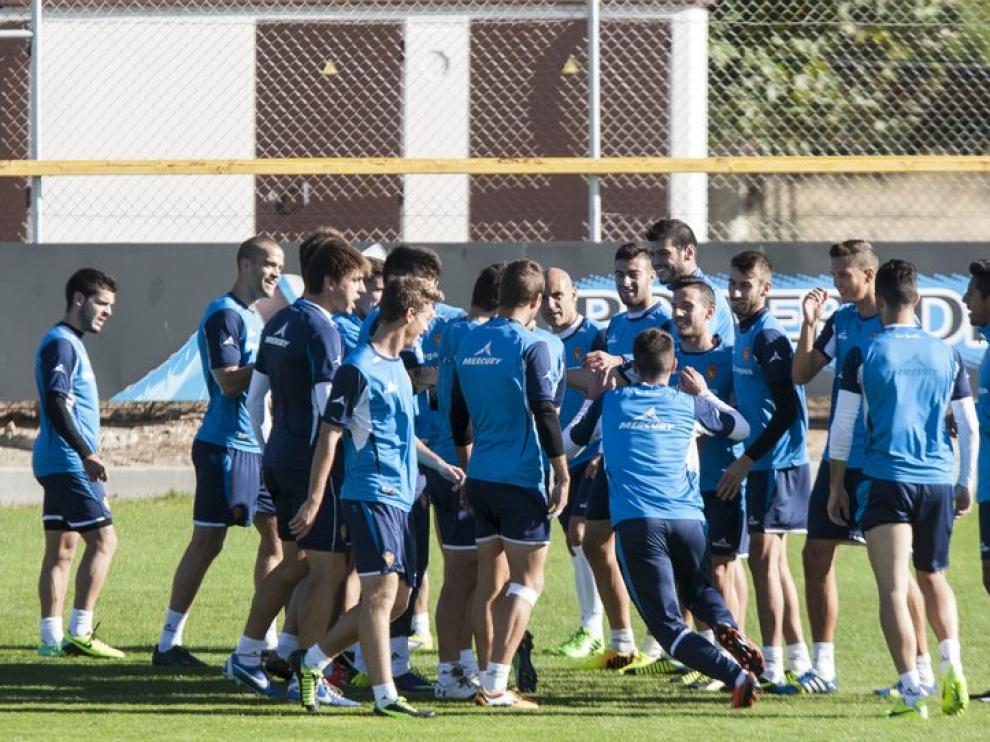 Entrenamiento del Real Zaragoza en la Ciudad Deportiva