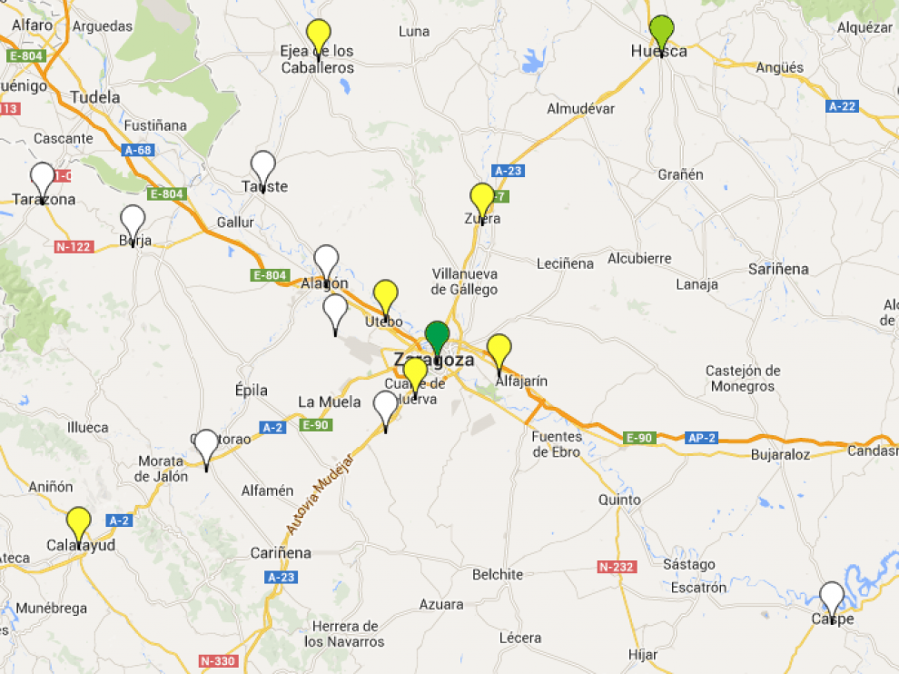 El Mapa Infoparticip@ muestra la cantidad de información que ofrece cada ayuntamiento.