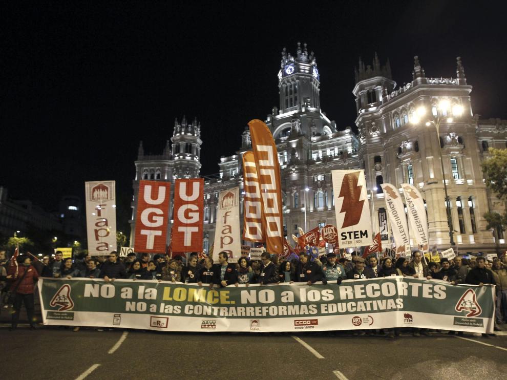 Protestas contra la Lomce en Madrid