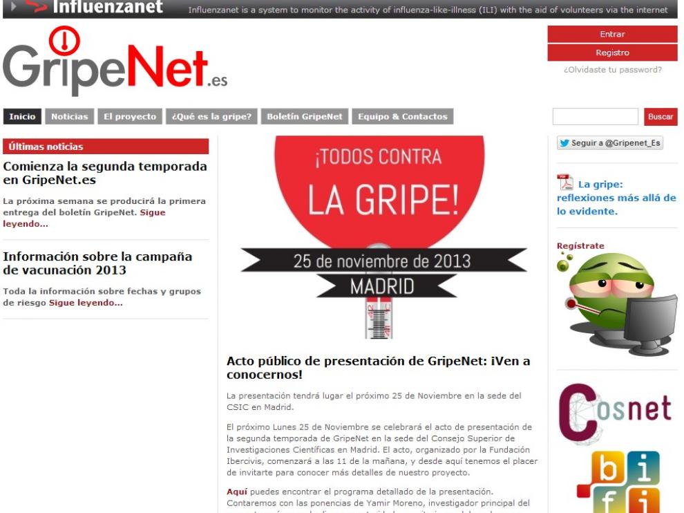 La plataforma GripeNet.es nació en Aragón, de la mano de un grupo de expertos de la Universidad de Zaragoza