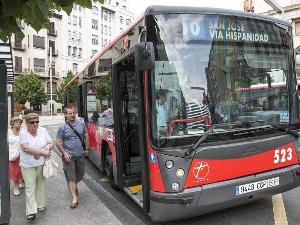 Imagen de archivo del autobús número 40, en la plaza de España