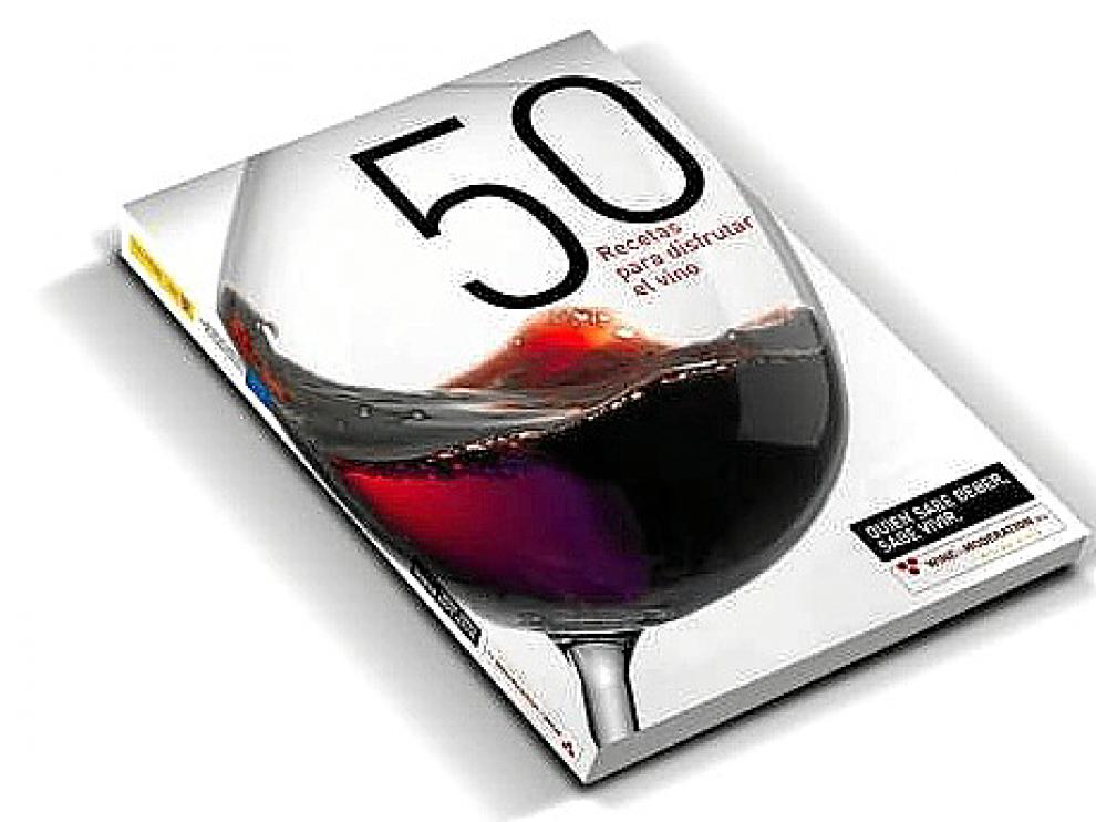 Portada del libro '50 recetas para disfrutar del vino'