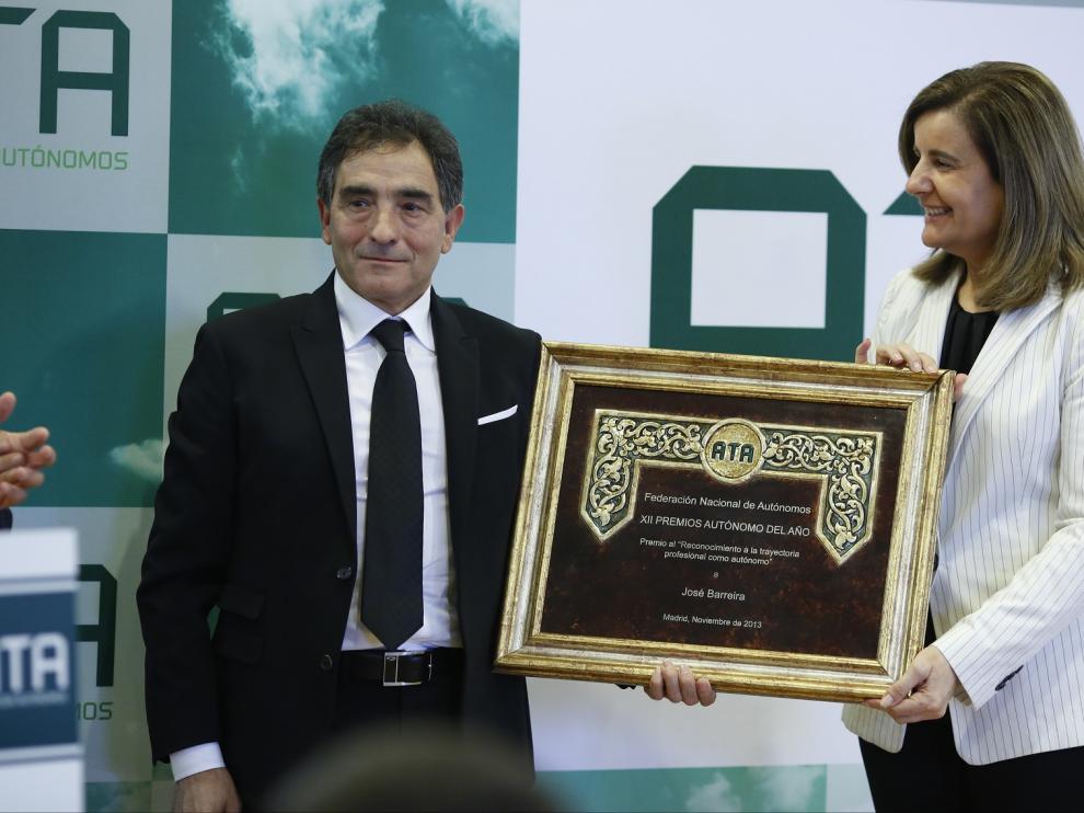 José Barreira recibe el premio