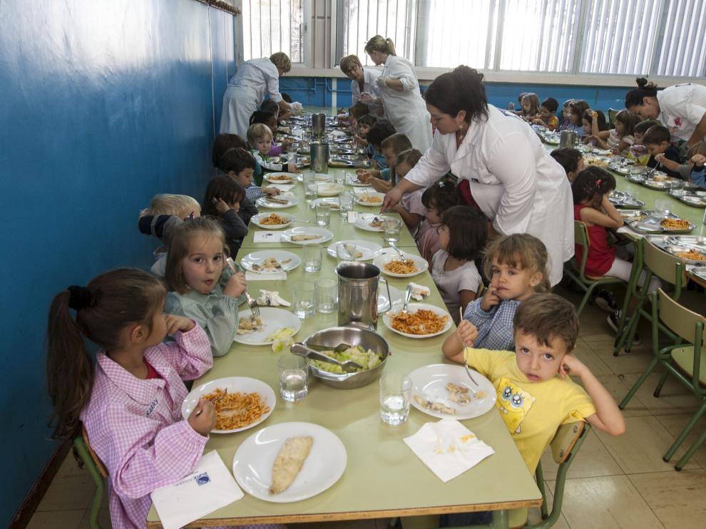 Imagen de archivo de un comedor escolar de Zaragoza