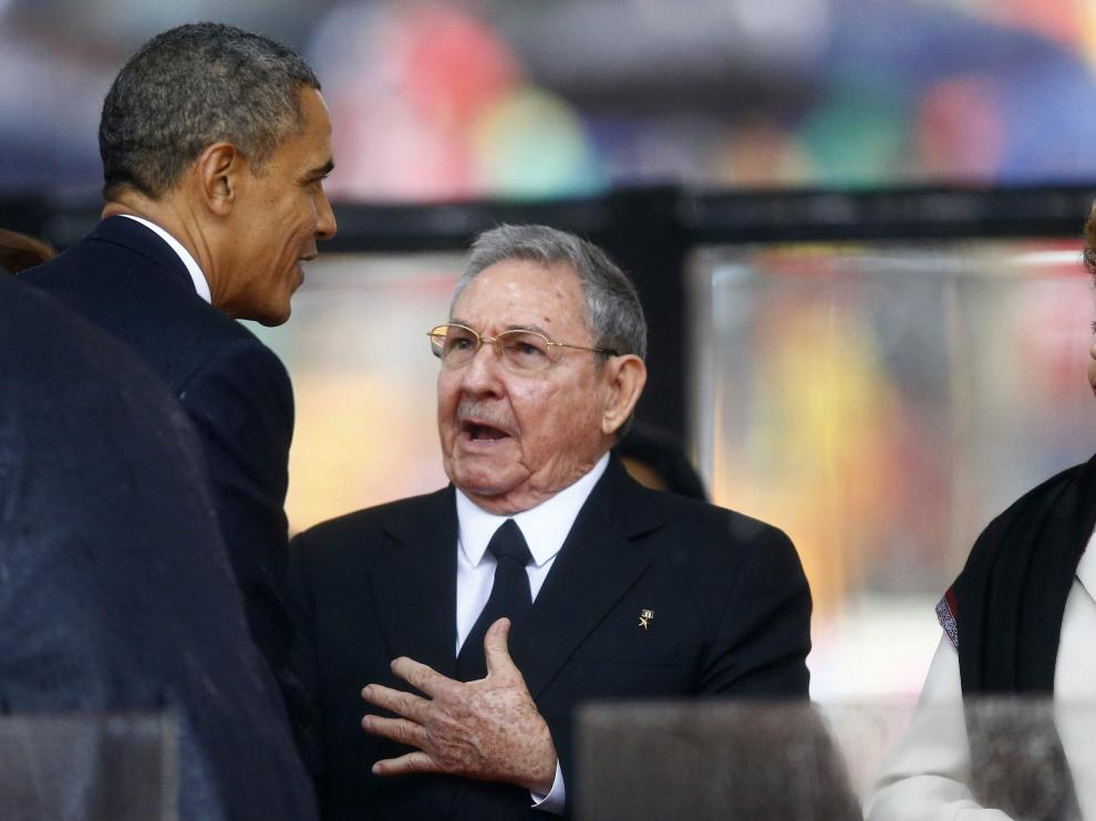 Obama y Castro este martes en Sudáfrica
