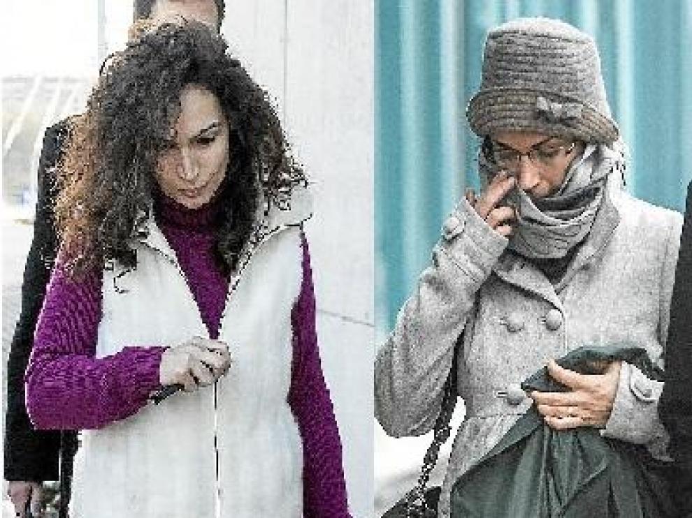 Las hermanas Patricia y Carolina García, tras prestar declaración el jueves
