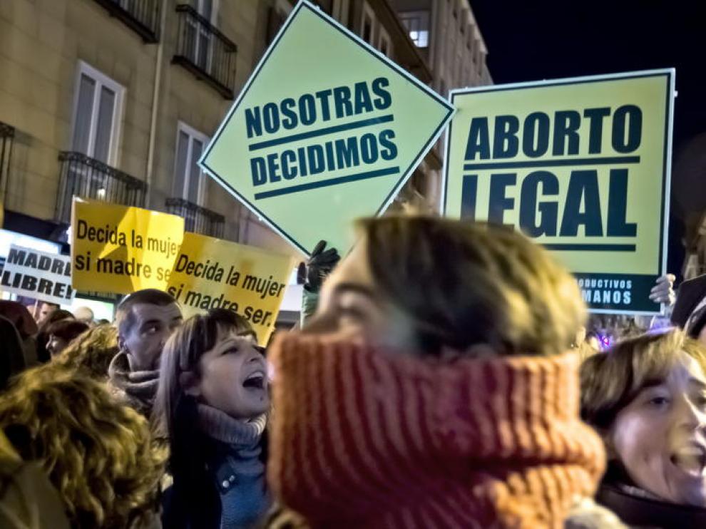 Unas 500 personas participaron en la manifestación de Madrid contra el aborto