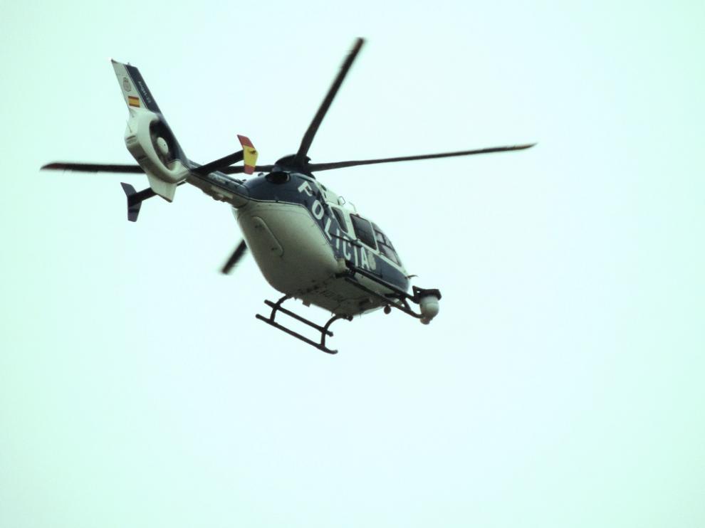 El helicóptero de la Policía