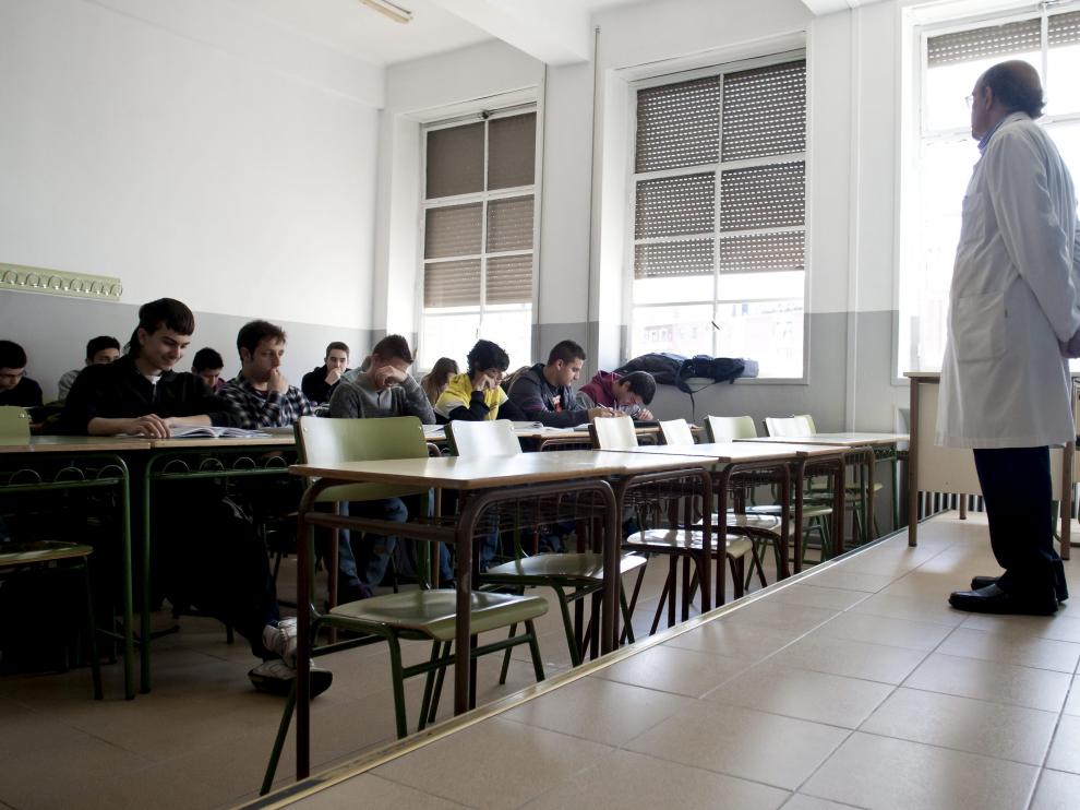 Una clase de Secundaria en un instituto de Zaragoza