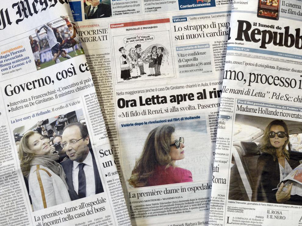 La prensa gala se hizo eco de la supuesta infidelidad de Hollande