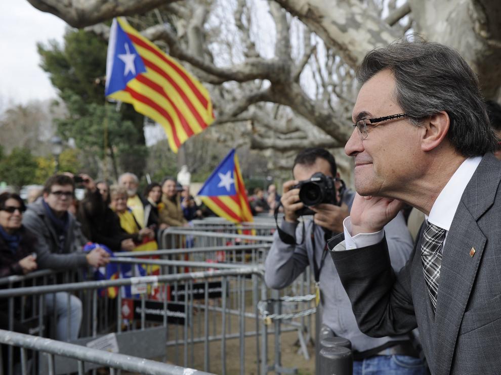Artur Mas muestra su entusiasmo tras al votación
