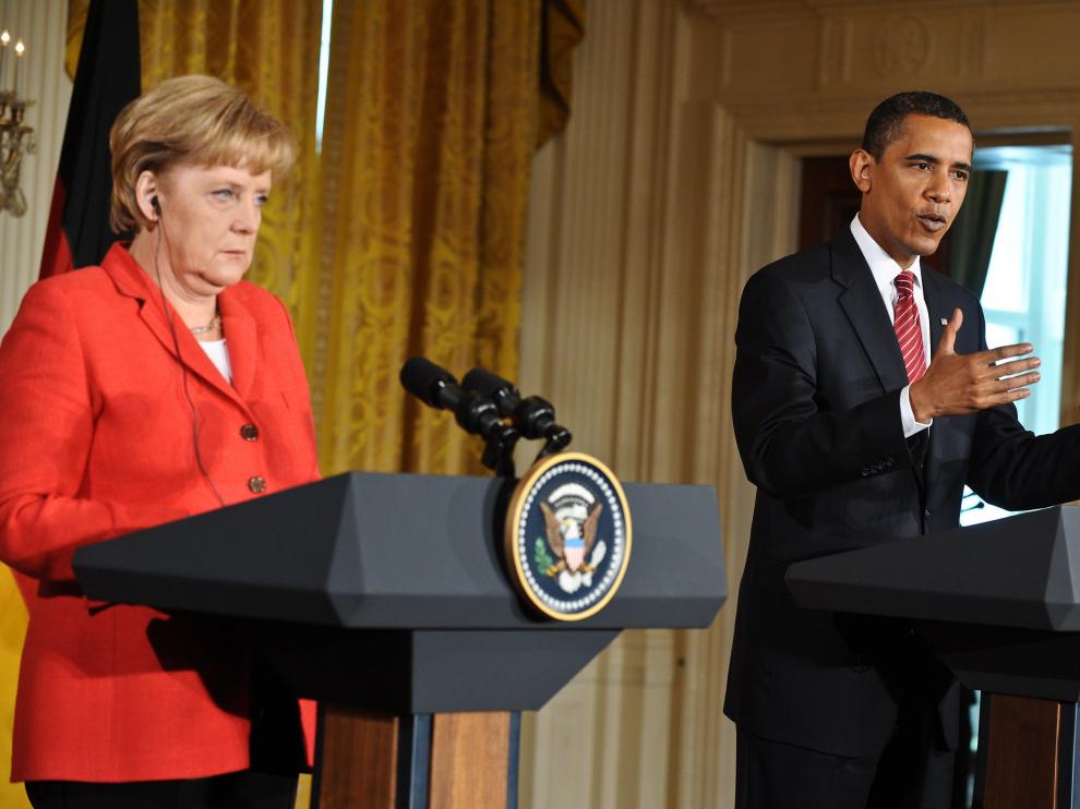 Encuentro entre Obama y Merkel en junio de 2009.
