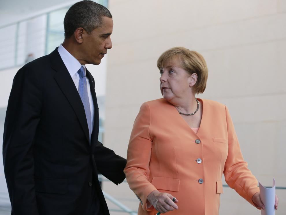 Merkel y Obama en una foto de archivo