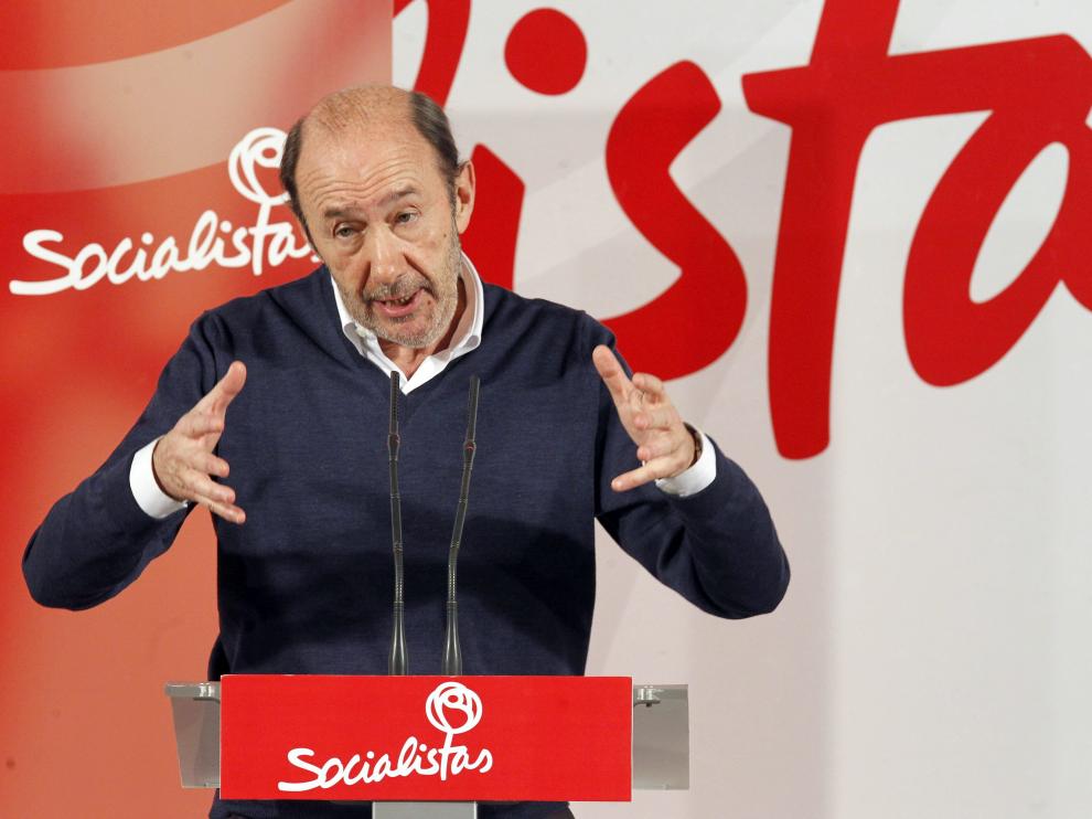 El secretario general del PSOE, Alfredo Pérez Rubalcaba