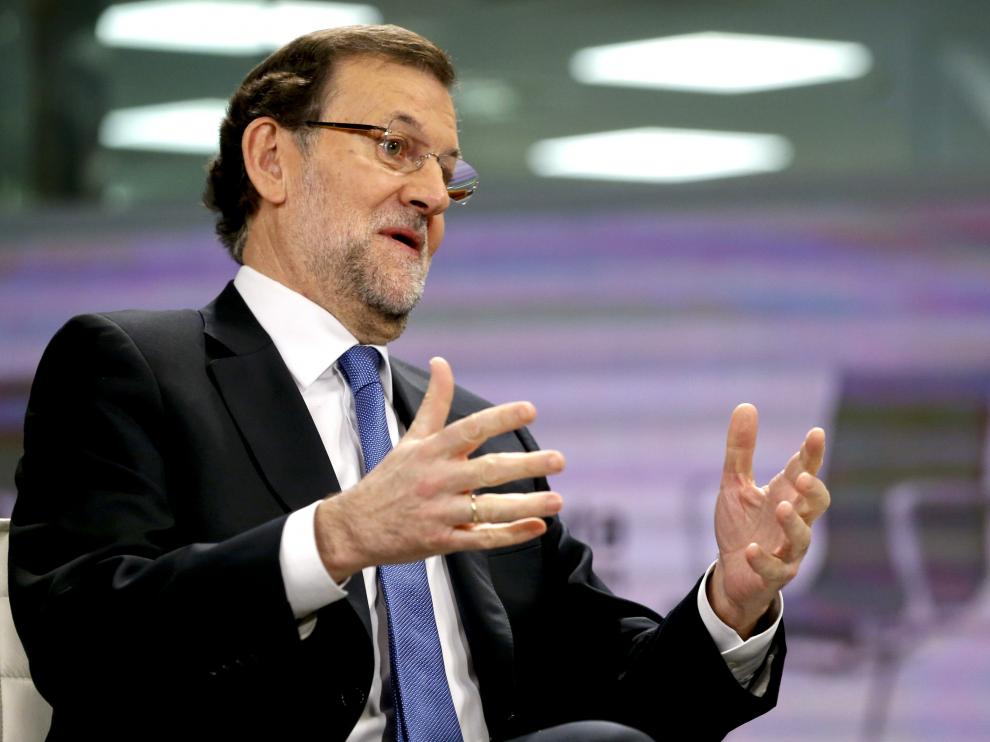 Mariano Rajoy, en un momento de la entrevista.