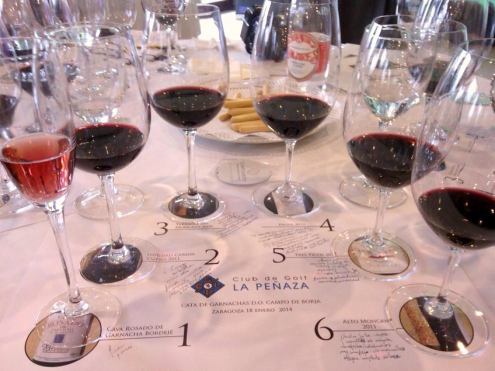 Los vinos catados en la Peñaza: un cava y cinco tintos