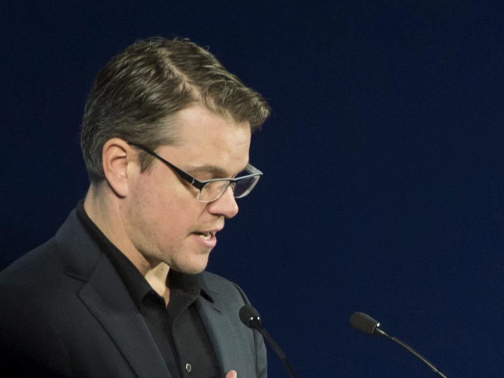 El actor Matt Damon, en la entrega del premio.