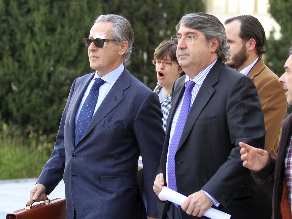 Blesa a su salida de los juzgados