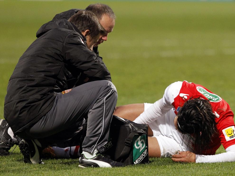 Falcao, en el momento de su lesión