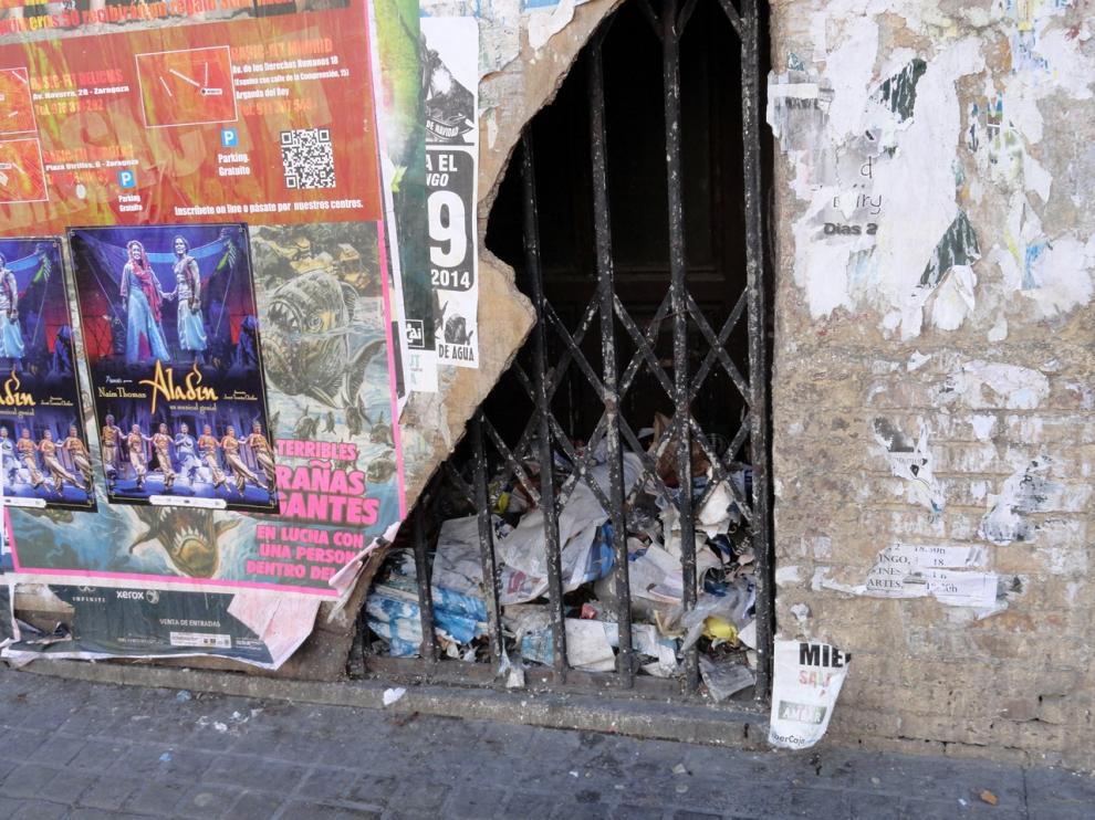 Estado en que se encuentra el edificio del antiguo Café Madrid