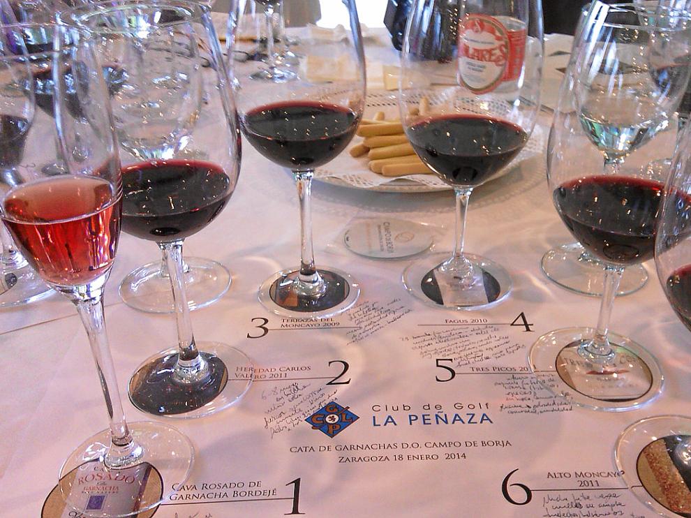 Los seis vinos de la D. O. Campo de Borja que se cataron en La Peñaza