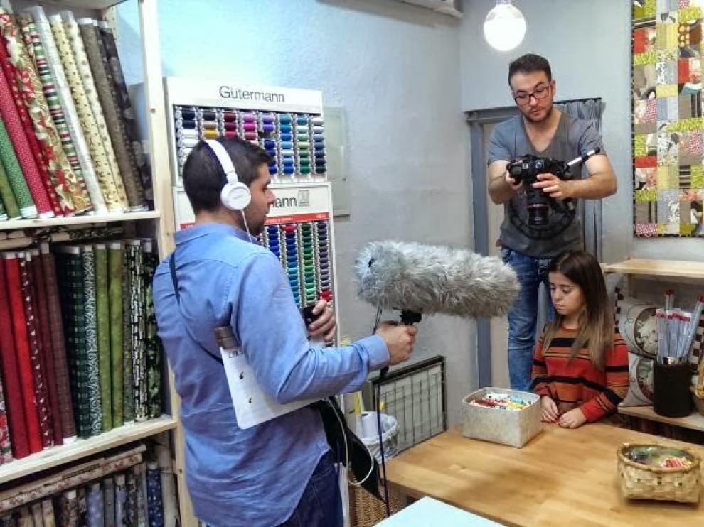Rodaje del vídeo en Zaragoza