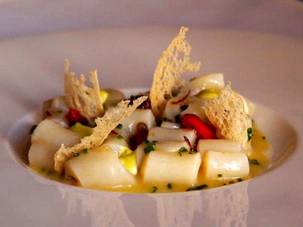 Callos de bacalao al Pil pil de aceite