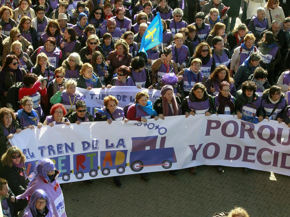 Participantes en la manifestación de Madrid
