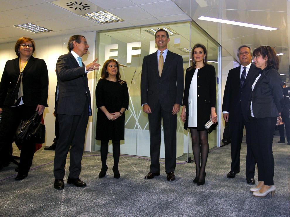 Los Príncipes de Asturias en la Agencia EFE