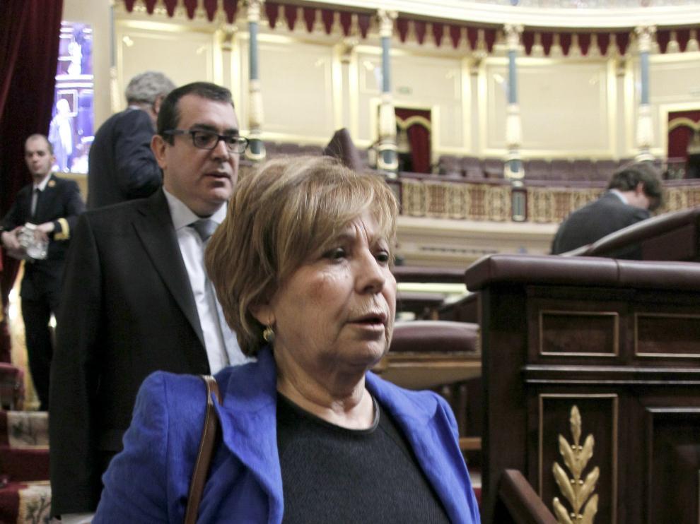 Celia Villalobos, este jueves en el Congreso de los Diputados