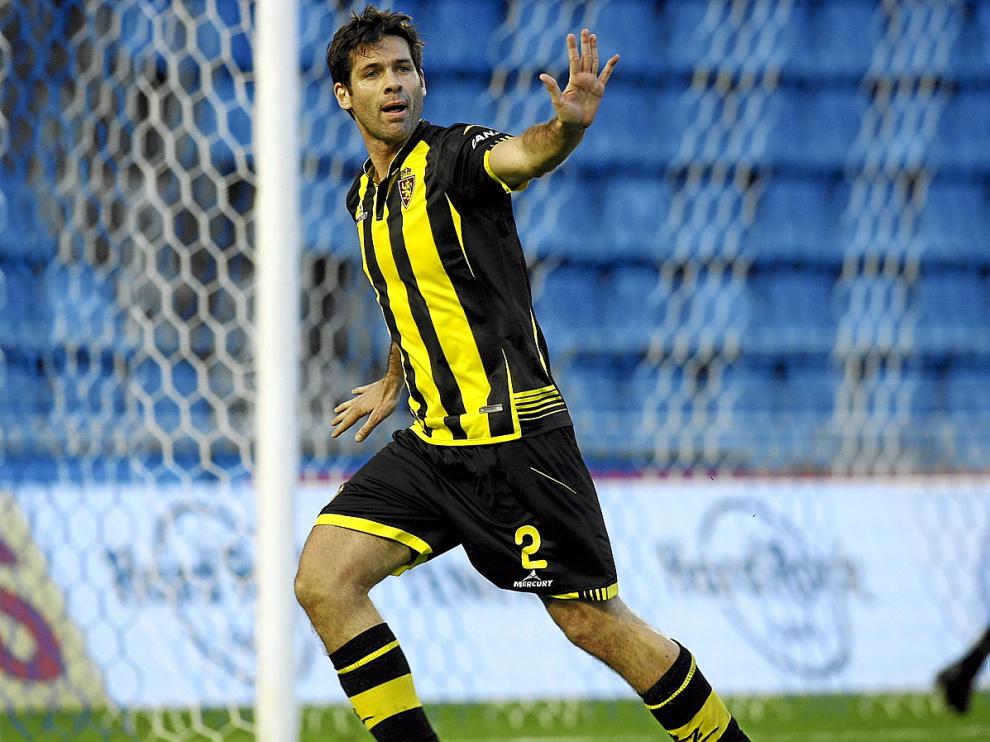 Arzo, tras marcar su gol en Tenerife