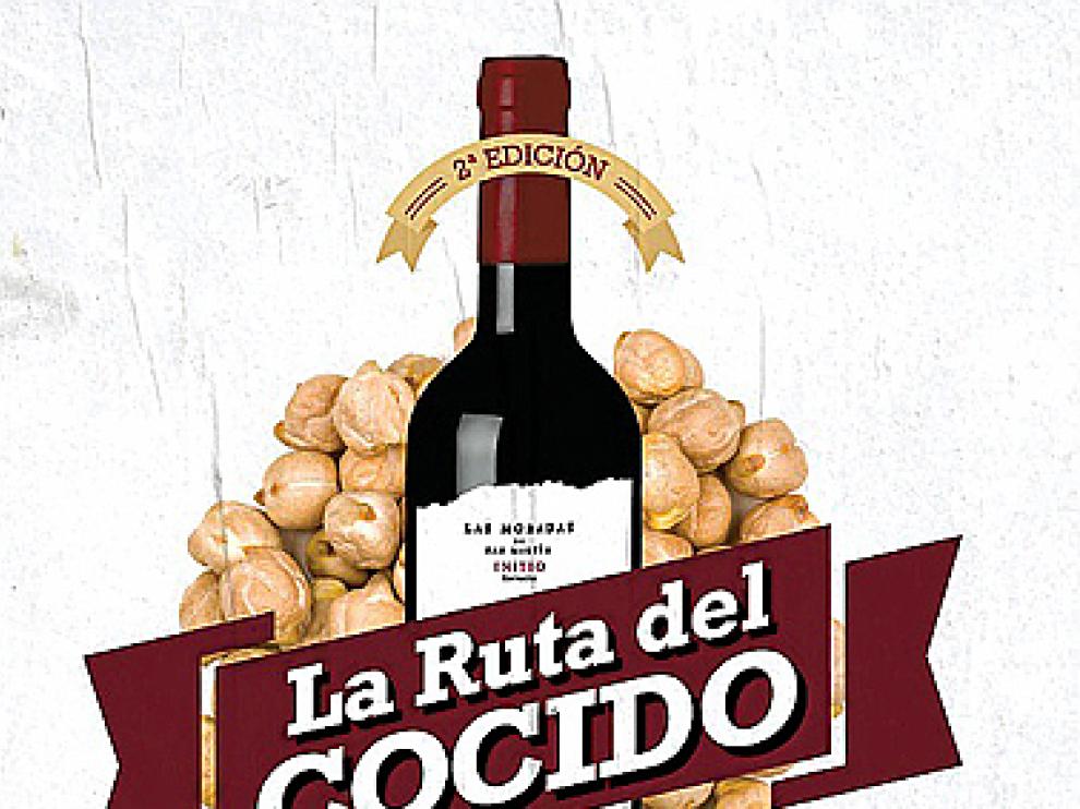 Cartel de la Ruta del Cocido, en la que participan 40 bares y restaurantes de Zaragoza