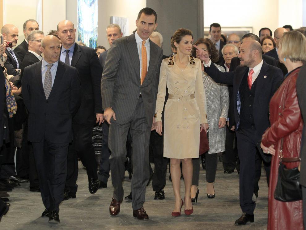 Los príncipes a su llegada a Arco