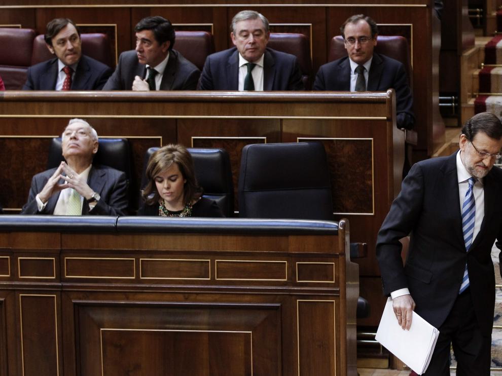 Mariano Rajoy, este martes durante el debate