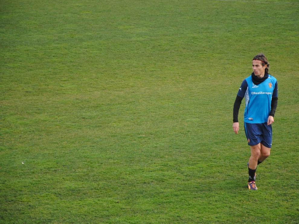 Cortés, durante un entrenamiento