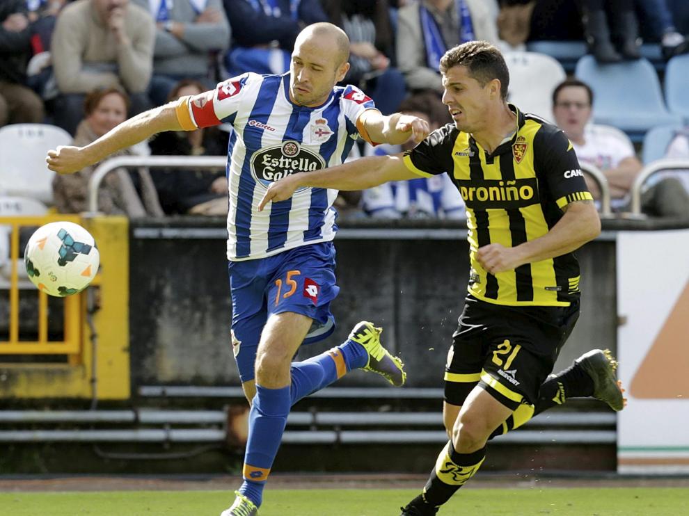 Abraham, en el partido contra el Deportivo