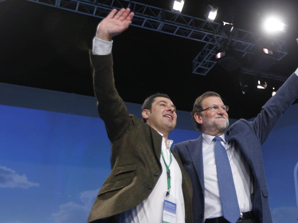 Juan Manuel Moreno y Mariano Rajoy