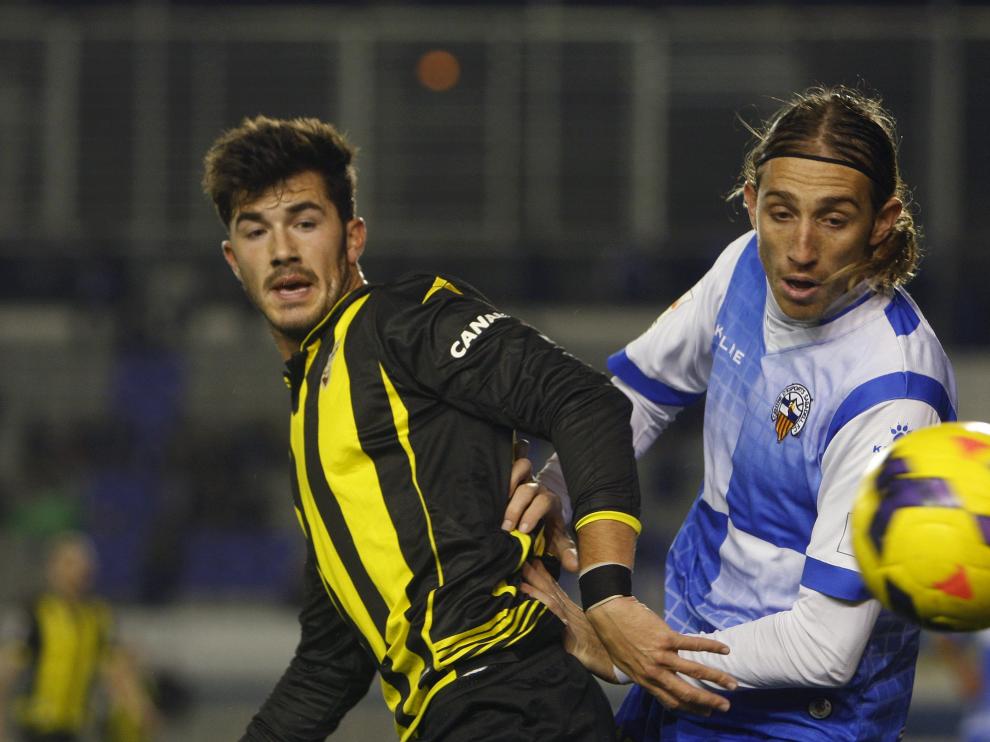 Cidoncha, durante el partido contra el Sabadell