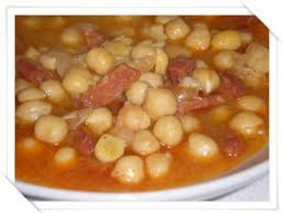 Un plato de garbanzos
