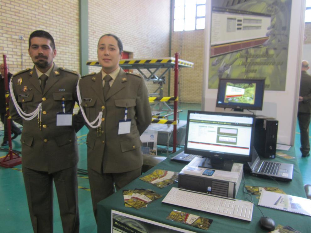 Rocío Castillo y Héctor Monleón de la Academia Logística de Calatayud