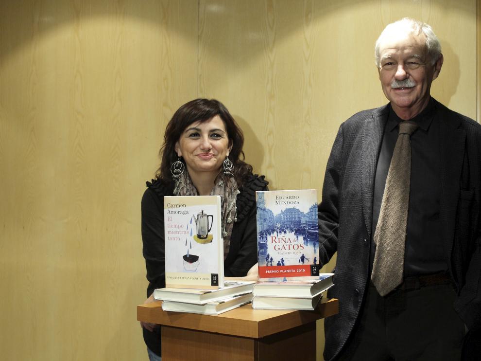 Eduardo Mendoza, en una visita anterior a Zaragoza