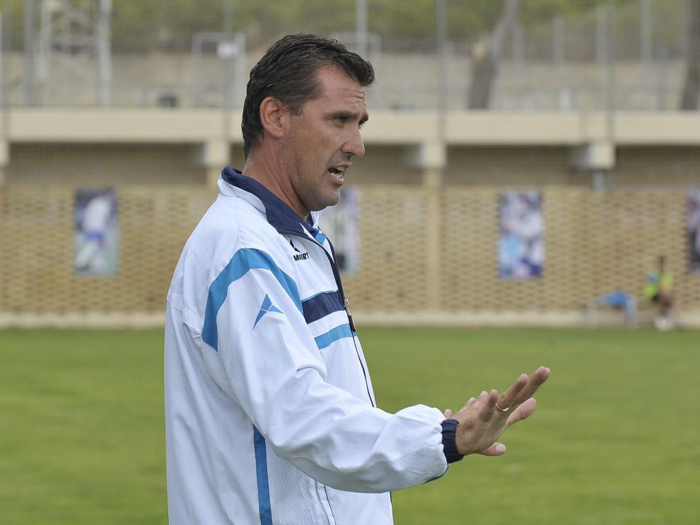Emilio Larraz, en la Ciudad Deportiva del Real Zaragoza
