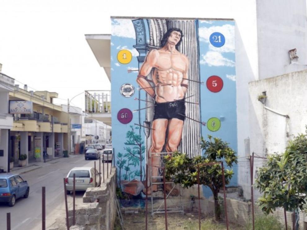 El grafiti lleva la firma de Gionata Gesi, conocido con el pseudónimo Ozmo