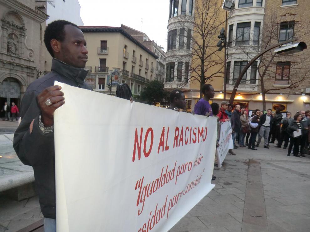 Manifestación contra el racismo en Zaragoza