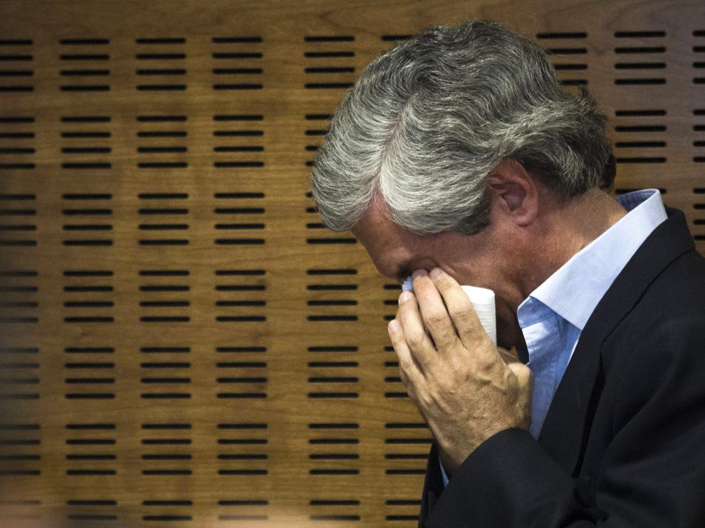 Adolfo Suárez Illana, tras la rueda de prensa en la que ha comunicado el agravamiento de salud de su padre