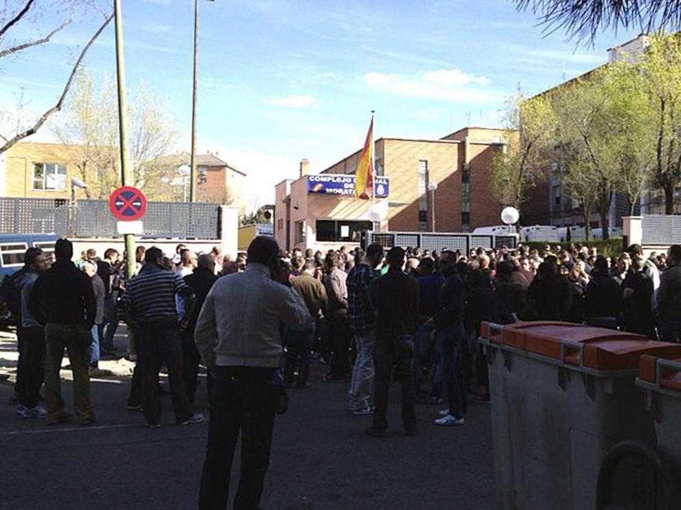 Concentración de los antidisturbios en Madrid