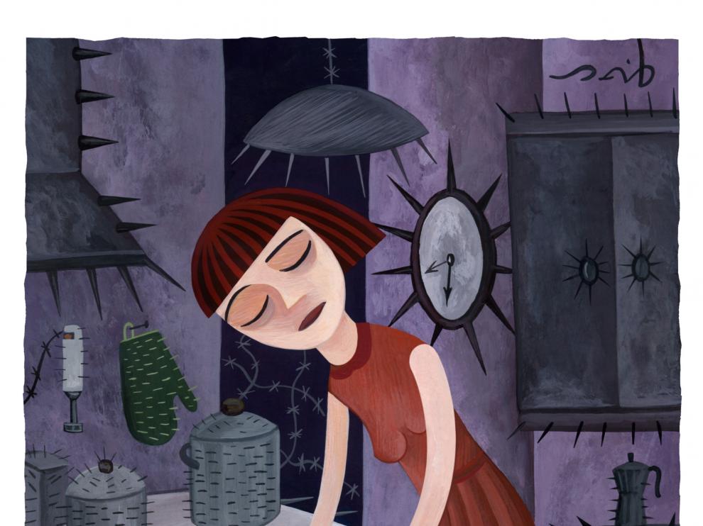 Ilustración ganadora sobre la fibromialgia.
